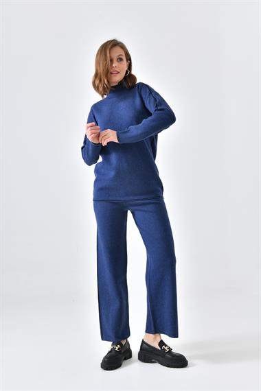 FTZ Women Kadın Çizgili İkili Takım  İndigo 20563