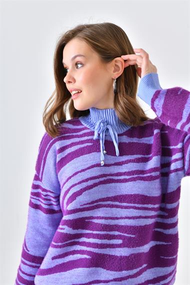 FTZ Women Kadın Çizgili İkili Takım  Lila 20522