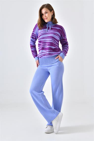 FTZ Women Kadın Çizgili İkili Takım  Lila 20522