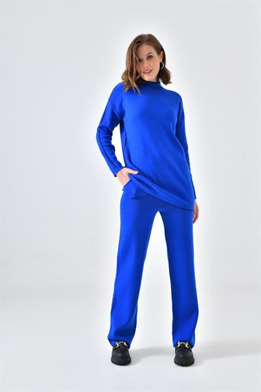 FTZ Women Kadın Çizgili İkili Takım  Saks Mavi 20563