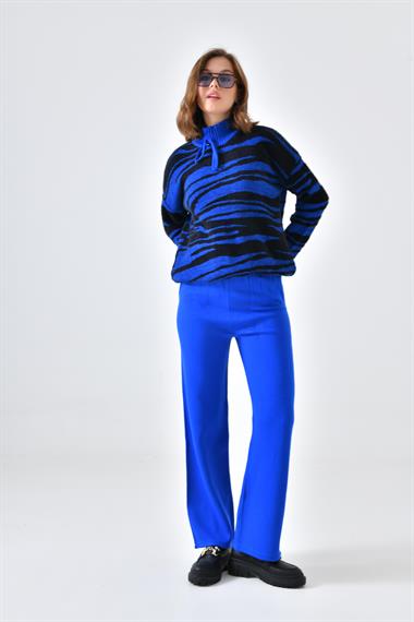 FTZ Women Kadın Çizgili İkili Takım  Saks Mavi 20522