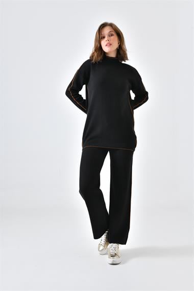 FTZ Women Kadın Çizgili İkili Takım  Siyah 20563