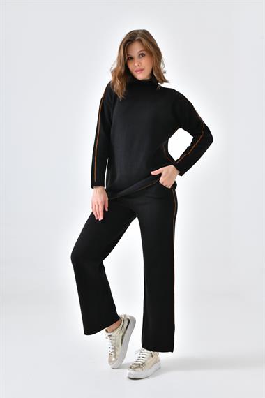 FTZ Women Kadın Çizgili İkili Takım  Siyah 20563