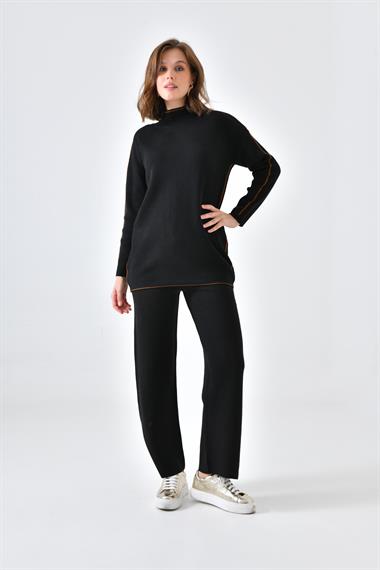 FTZ Women Kadın Çizgili İkili Takım  Siyah 20563