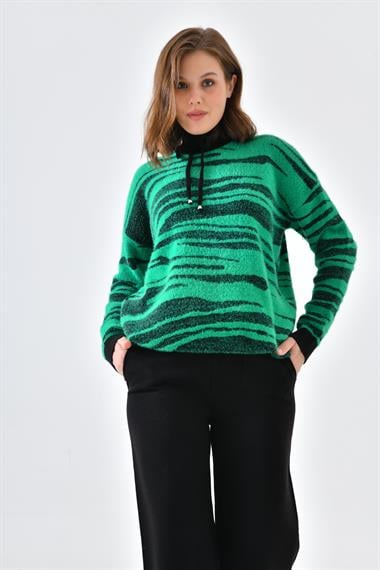 FTZ Women Kadın Çizgili İkili Takım  Siyah 20522