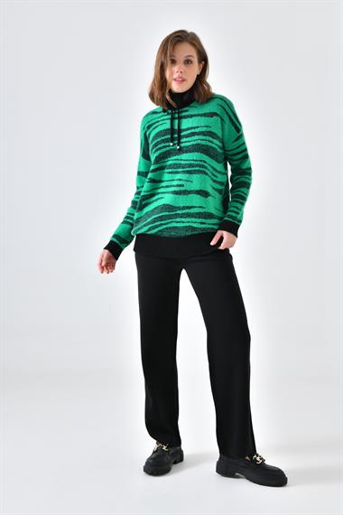 FTZ Women Kadın Çizgili İkili Takım  Siyah 20522