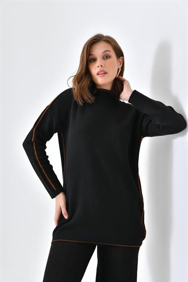 FTZ Women Kadın Çizgili İkili Takım  Siyah 20563