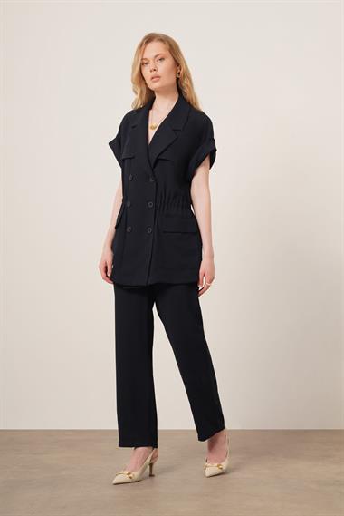 FTZ Women Kadın Crep Pantolonlu Takım  Lacivert 31173