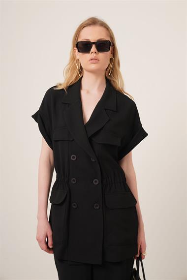 FTZ Women Kadın Crep Pantolonlu Takım  Siyah 31173