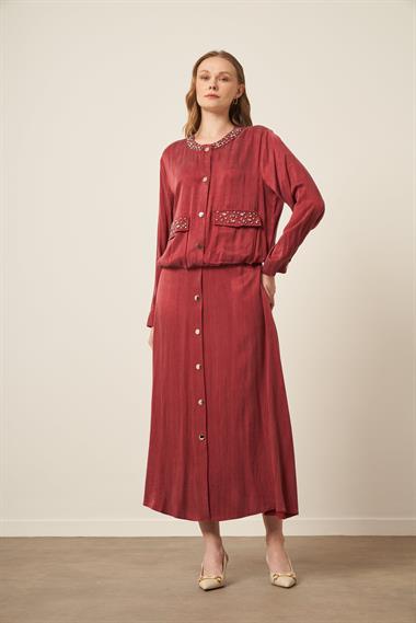 FTZ Women Kadın Cupra Etekli Takım  Bordo 31063