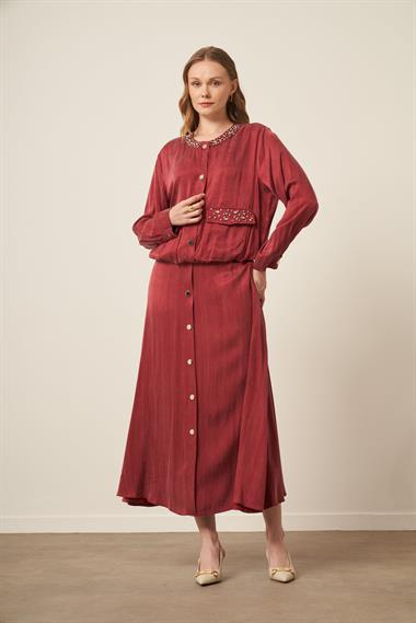 FTZ Women Kadın Cupra Etekli Takım  Bordo 31063