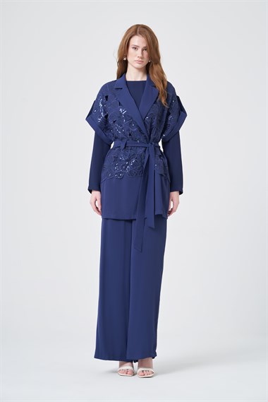 FTZ Women Kadın Dantel Takım  Lacivert 31349
