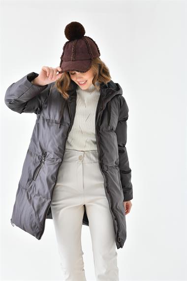 FTZ Women Kadın Deri Kaban  Kahve RBN4068