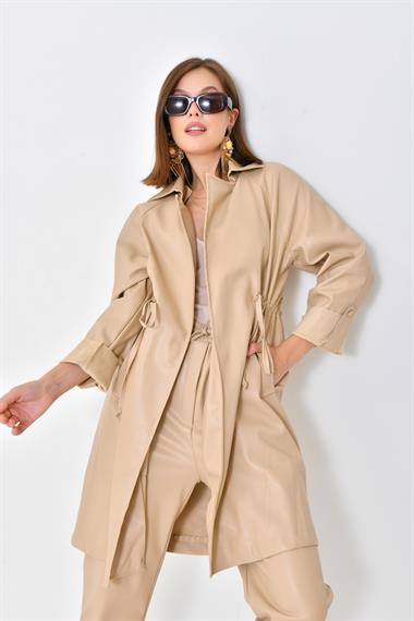 FTZ Women Kadın Deri Kap  Camel RBN4027
