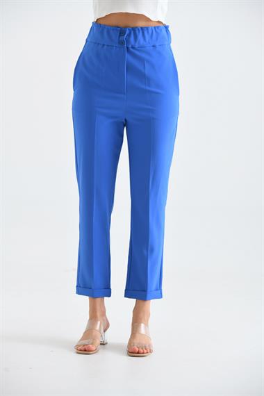 FTZ Women Kadın Douable Crep  Saks Mavi 30170