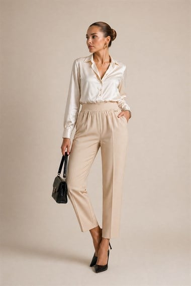FTZ Women Kadın Double Pantolon  Beige 31351