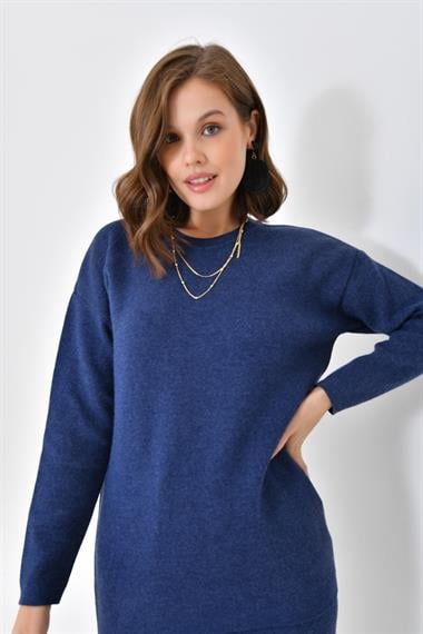 FTZ Women Kadın  Düz Basic İkili Takım  İndigo 20588