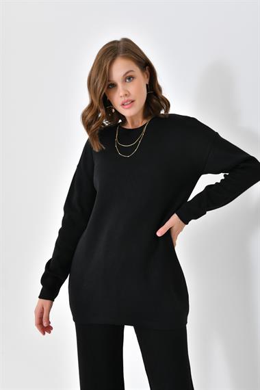 FTZ Women Kadın  Düz Basic İkili Takım  Siyah 20588