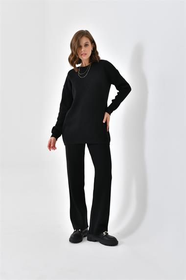 FTZ Women Kadın  Düz Basic İkili Takım  Siyah 20588
