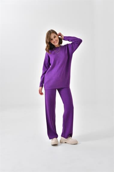 FTZ Women Kadın  Düz Basic İkili Takım  Mor 20588