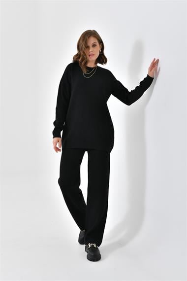 FTZ Women Kadın  Düz Basic İkili Takım  Siyah 20588