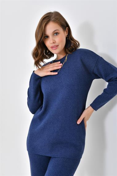 FTZ Women Kadın  Düz Basic İkili Takım  İndigo 20588