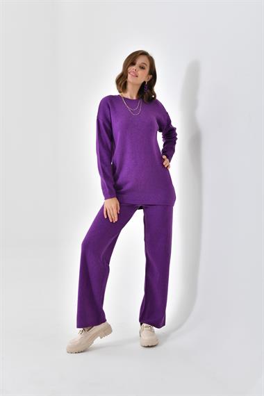 FTZ Women Kadın  Düz Basic İkili Takım  Mor 20588