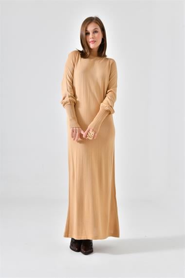 FTZ Women Kadın Düz Basic Tunik  Bisküvi 20677