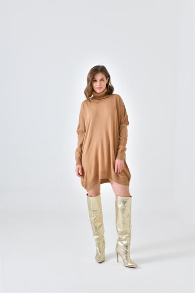 FTZ Women Kadın Düz Basic Tunik  Bisküvi 20489