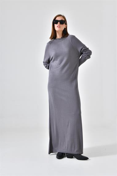 FTZ Women Kadın Düz Basic Tunik  Gri 20677