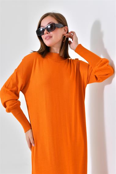 FTZ Women Kadın DÜz Basic Tunik  Orange 20678