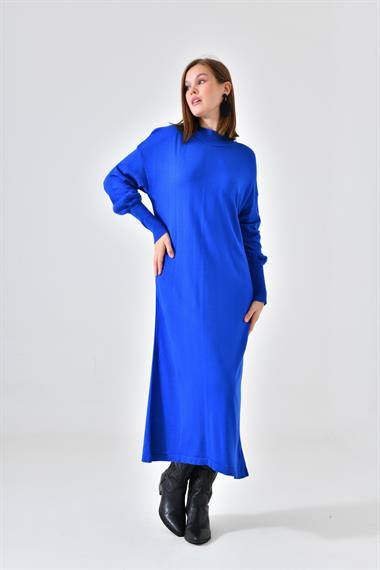 FTZ Women Kadın DÜz Basic Tunik  Saks Mavi 20678