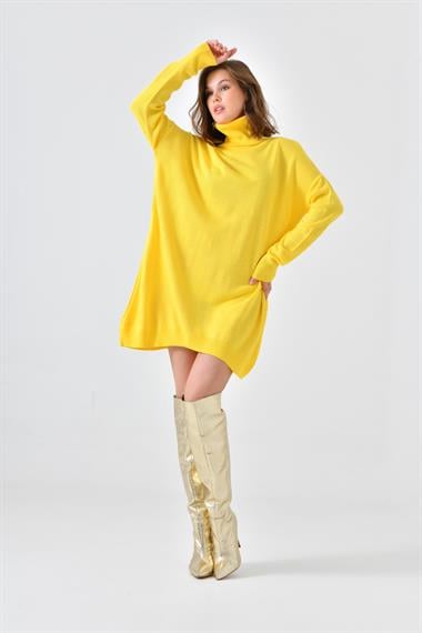 FTZ Women Kadın Düz Basic Tunik  Sarı 20489