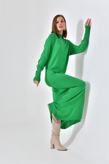 FTZ Women Kadın Düz Basic Tunik  Yeşil 20677