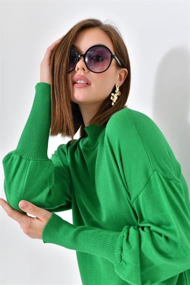 FTZ Women Kadın DÜz Basic Tunik  Yeşil 20678