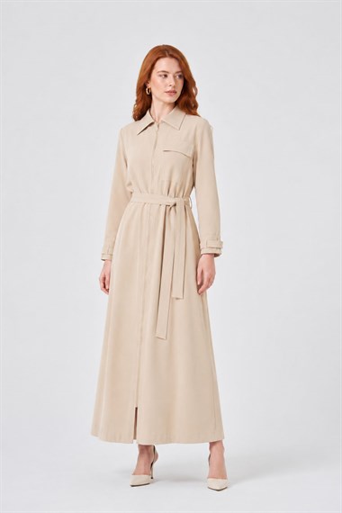 FTZ Women Kadın Erta Elbise  Beige 31347