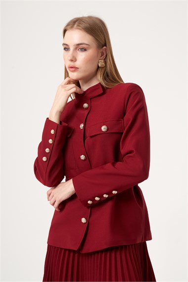 FTZ Women Kadın Etek Plise Takım  Cherry 31514