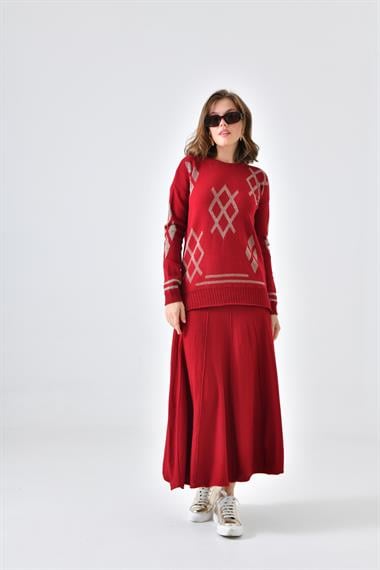 FTZ Women Kadın Etekli Takım  Bordo 20559