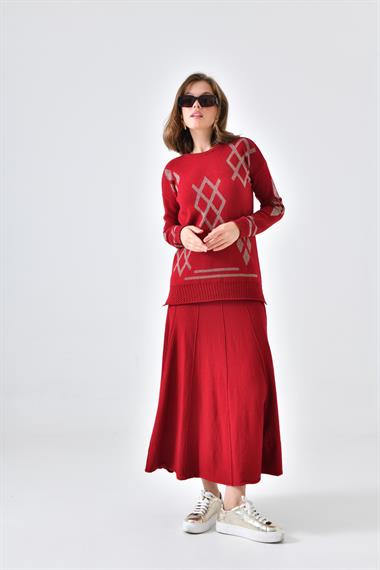 FTZ Women Kadın Etekli Takım  Bordo 20559