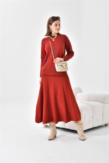 FTZ Women Kadın Etekli Takım  Kiremit 20559