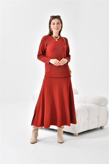 FTZ Women Kadın Etekli Takım  Kiremit 20559