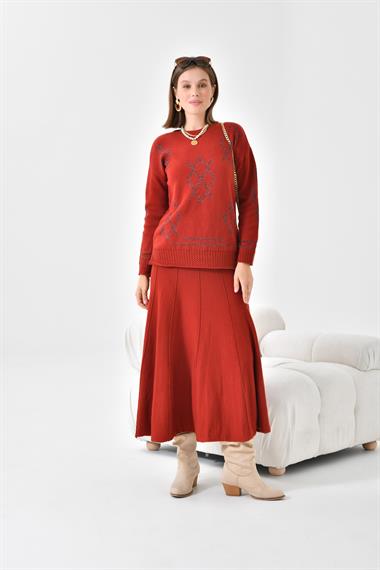 FTZ Women Kadın Etekli Takım  Kiremit 20559