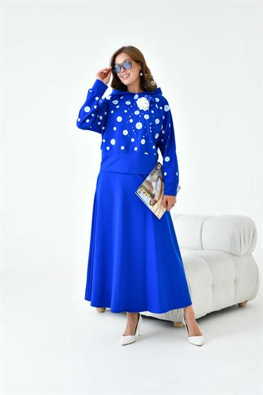 FTZ Women Kadın Etekli Takım  Saks Mavi 30905