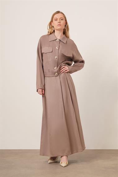 FTZ Women Kadın Etekli Takım  Vizon 31152