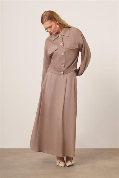 FTZ Women Kadın Etekli Takım  Vizon 31152