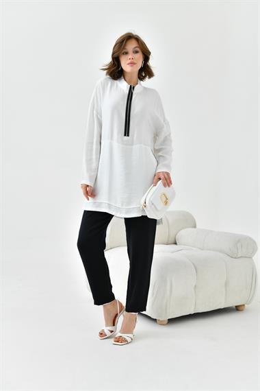 FTZ Women Kadın Fermuarlı Takım  Ekru 30755