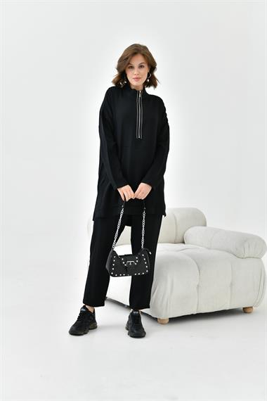 FTZ Women Kadın Fermuarlı Takım  Siyah 30755