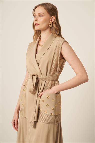 FTZ Women Kadın File Detay Takım  Vizon 31088