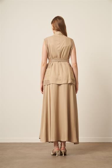 FTZ Women Kadın File Detay Takım  Vizon 31088