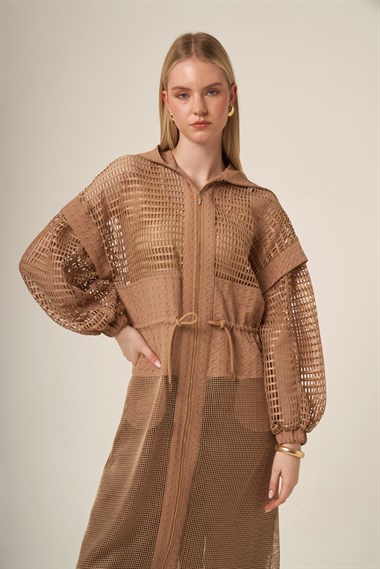 FTZ Women Kadın File Kap  Beige 31325